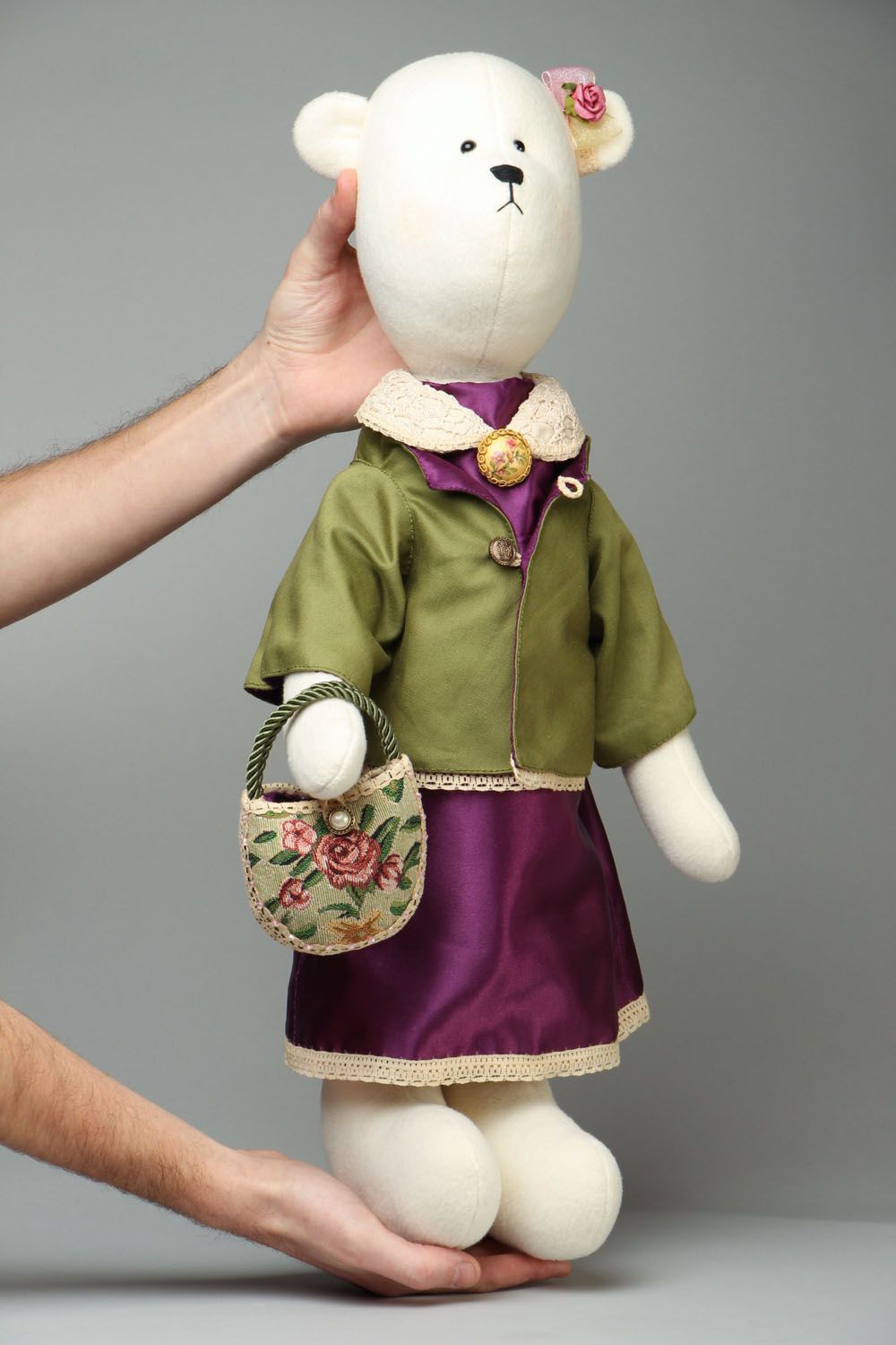 Handgemachtes Kuscheltier Bär foto 4