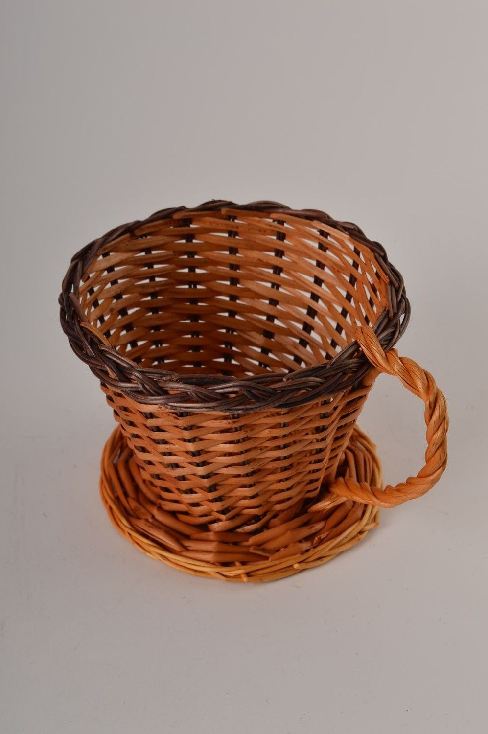 Handmade woven cachepot interior decorating home goods decorative use only photo 2