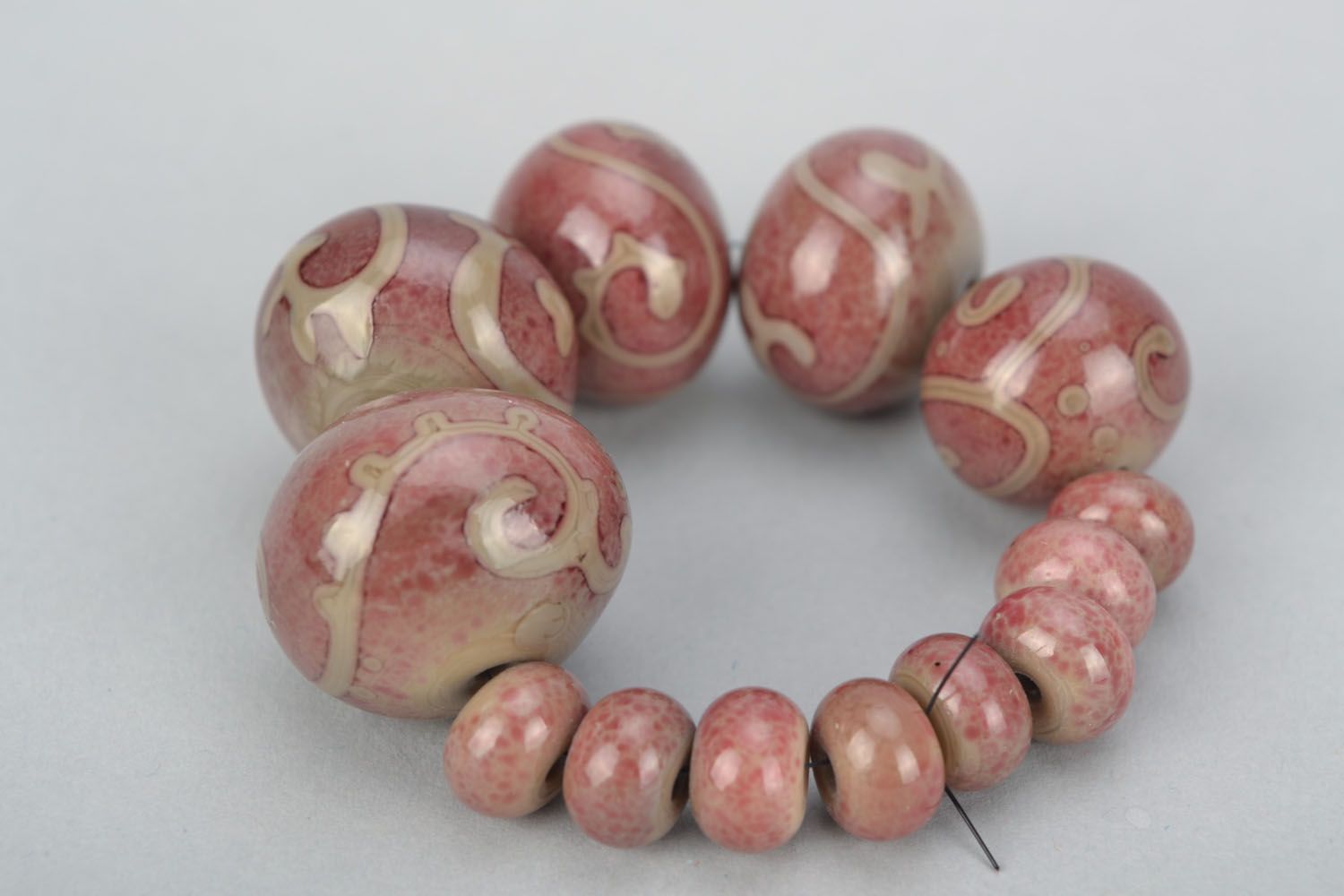 Lampwork beads of various size photo 2