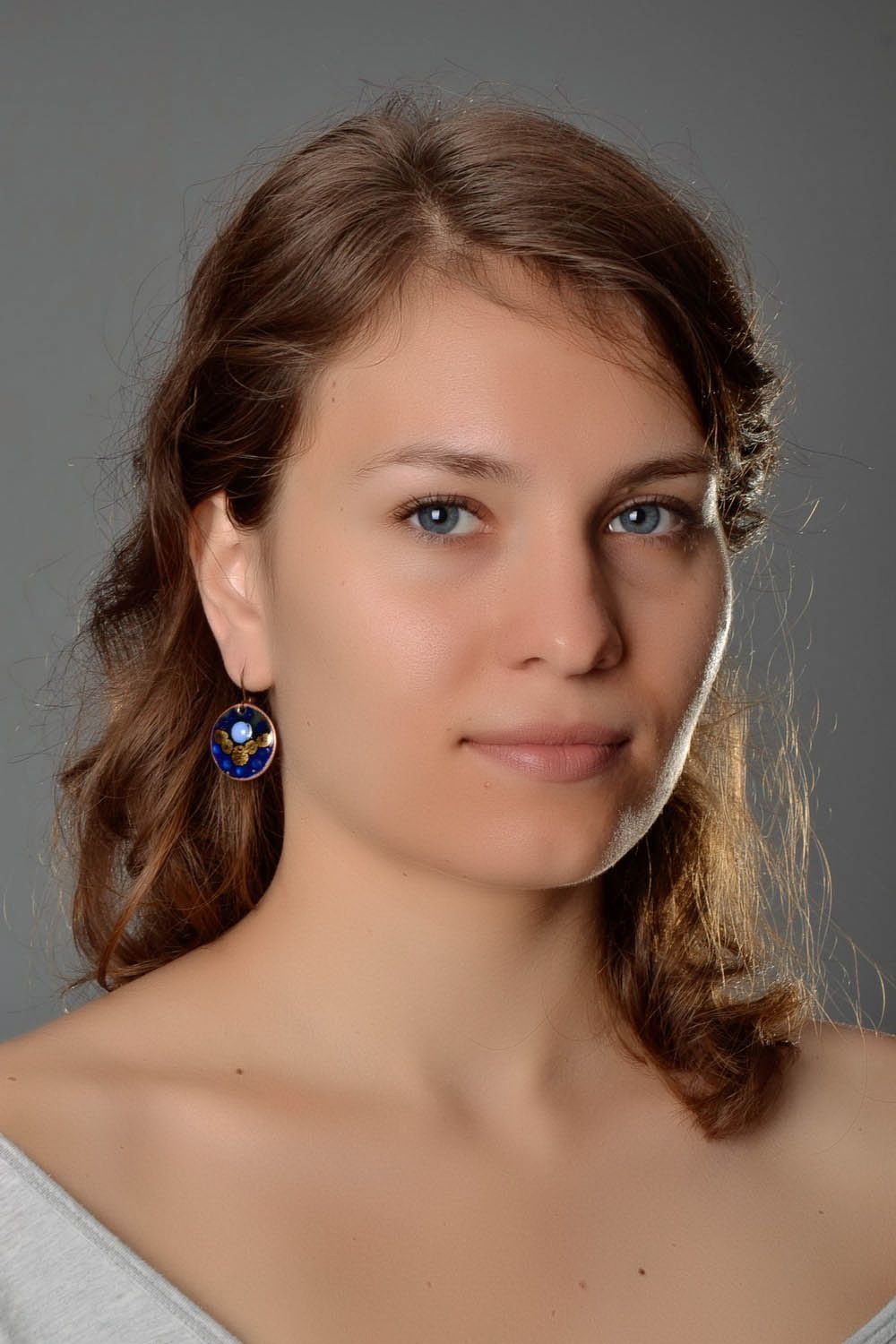 Blue copper earrings photo 5