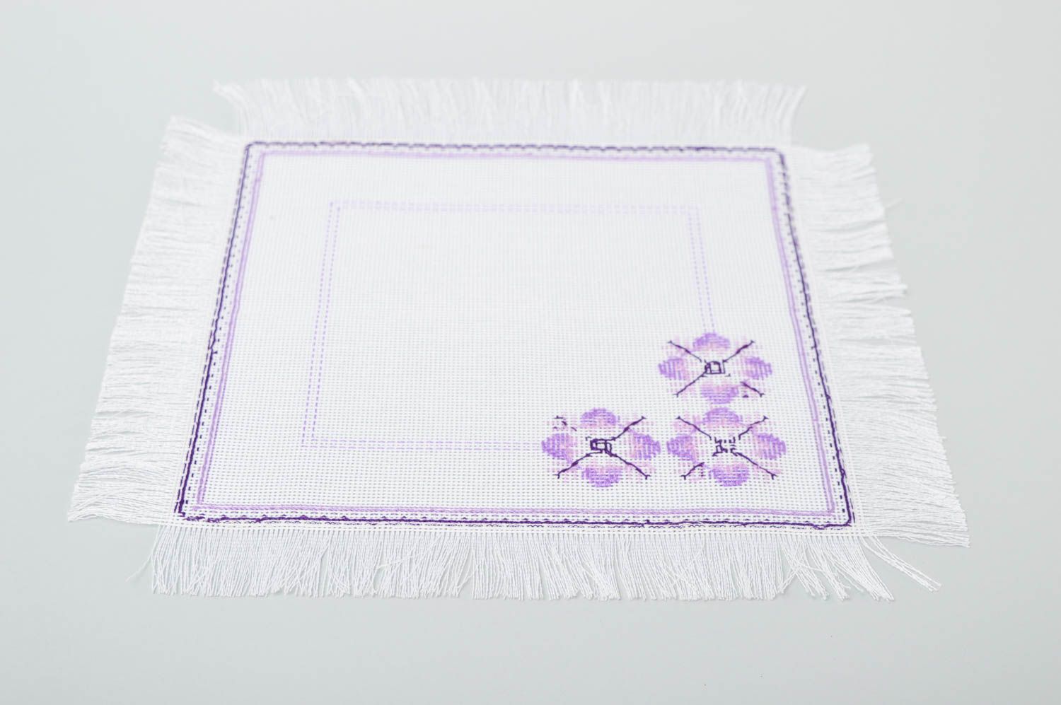 Servilleta bordada hecha a mano textil para el hogar decoración de mesa foto 4