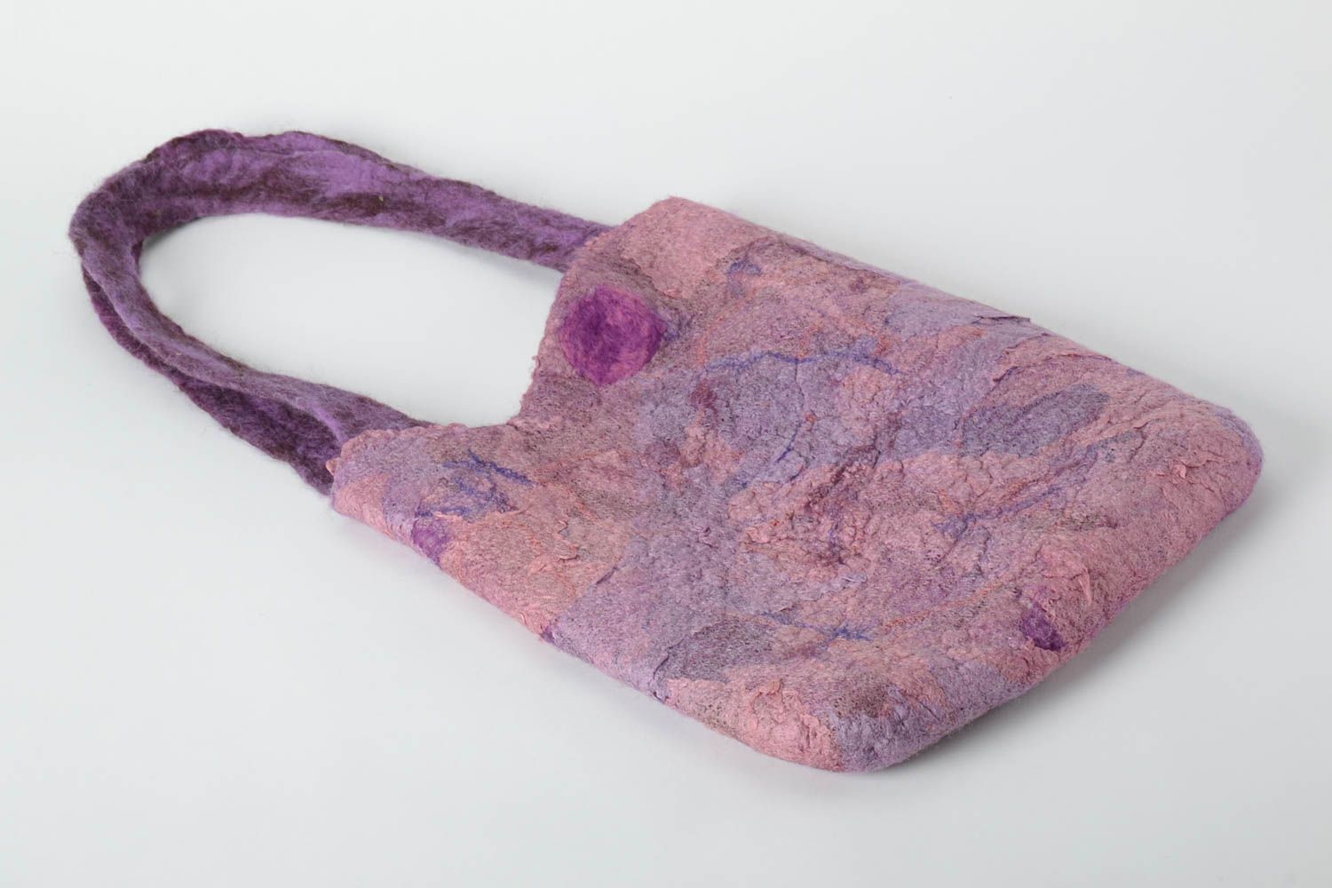 Tasche aus Wolle Damen Umhängetasche Designer Tasche lila Tasche handgemacht foto 4