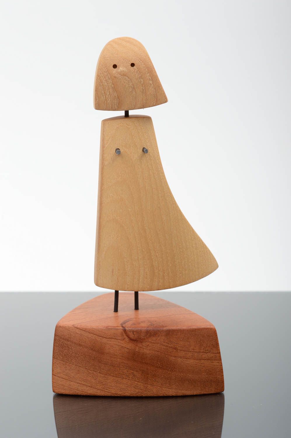 Figura artesanal de madera y metal decoración de hogar regalo para amigos foto 6