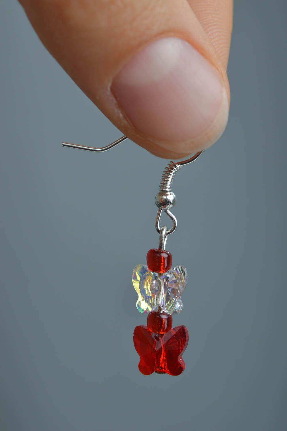 Handmade earrings designer accessory unusual gift beaded jewelry long earrings photo 5