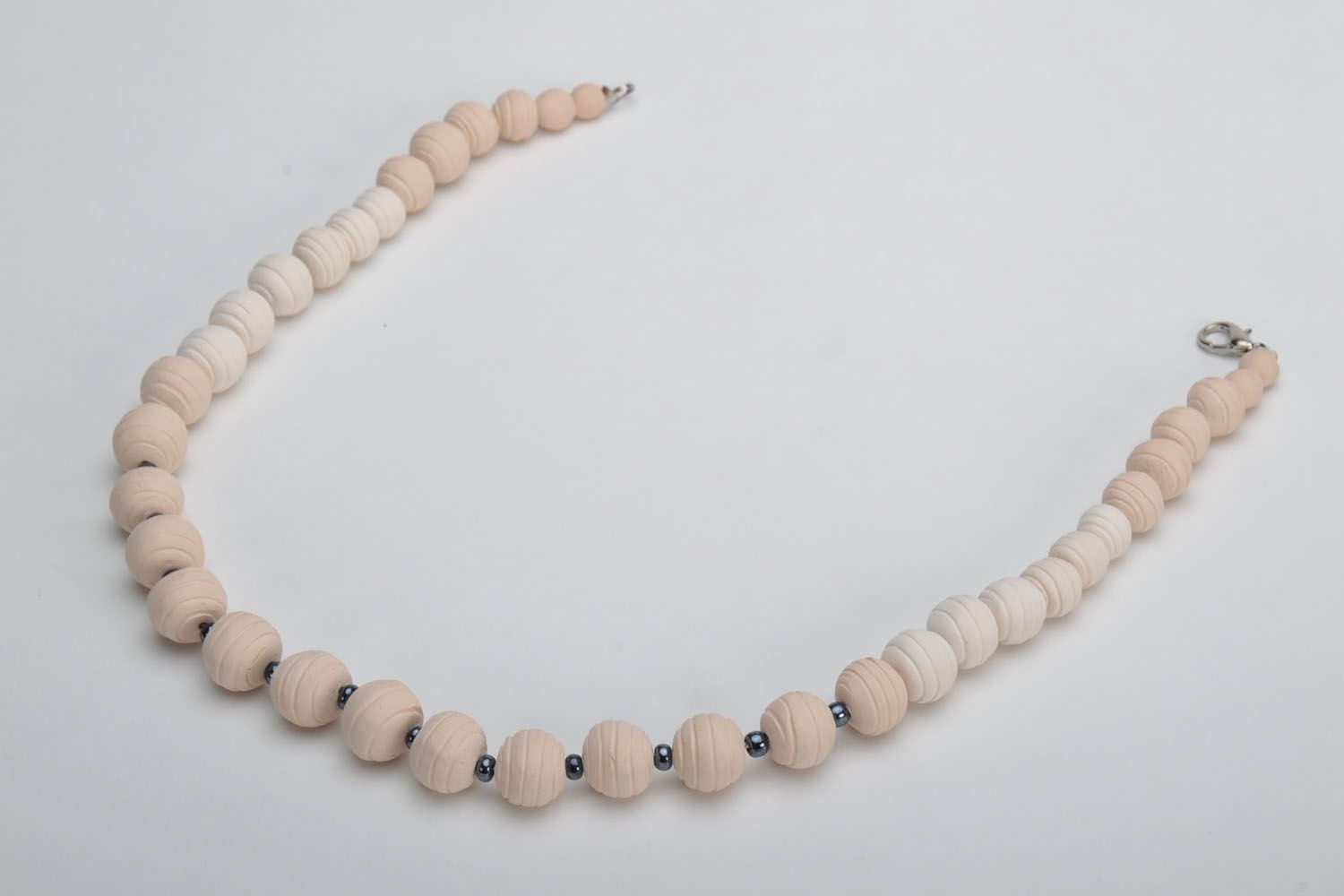 Homemade clay bead necklace photo 4