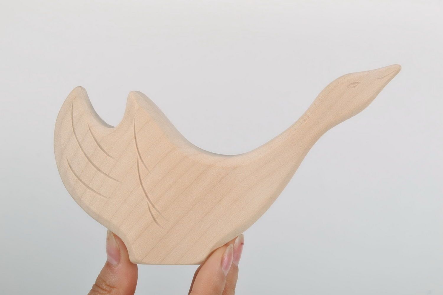Figurine made from maple wood Goose photo 3