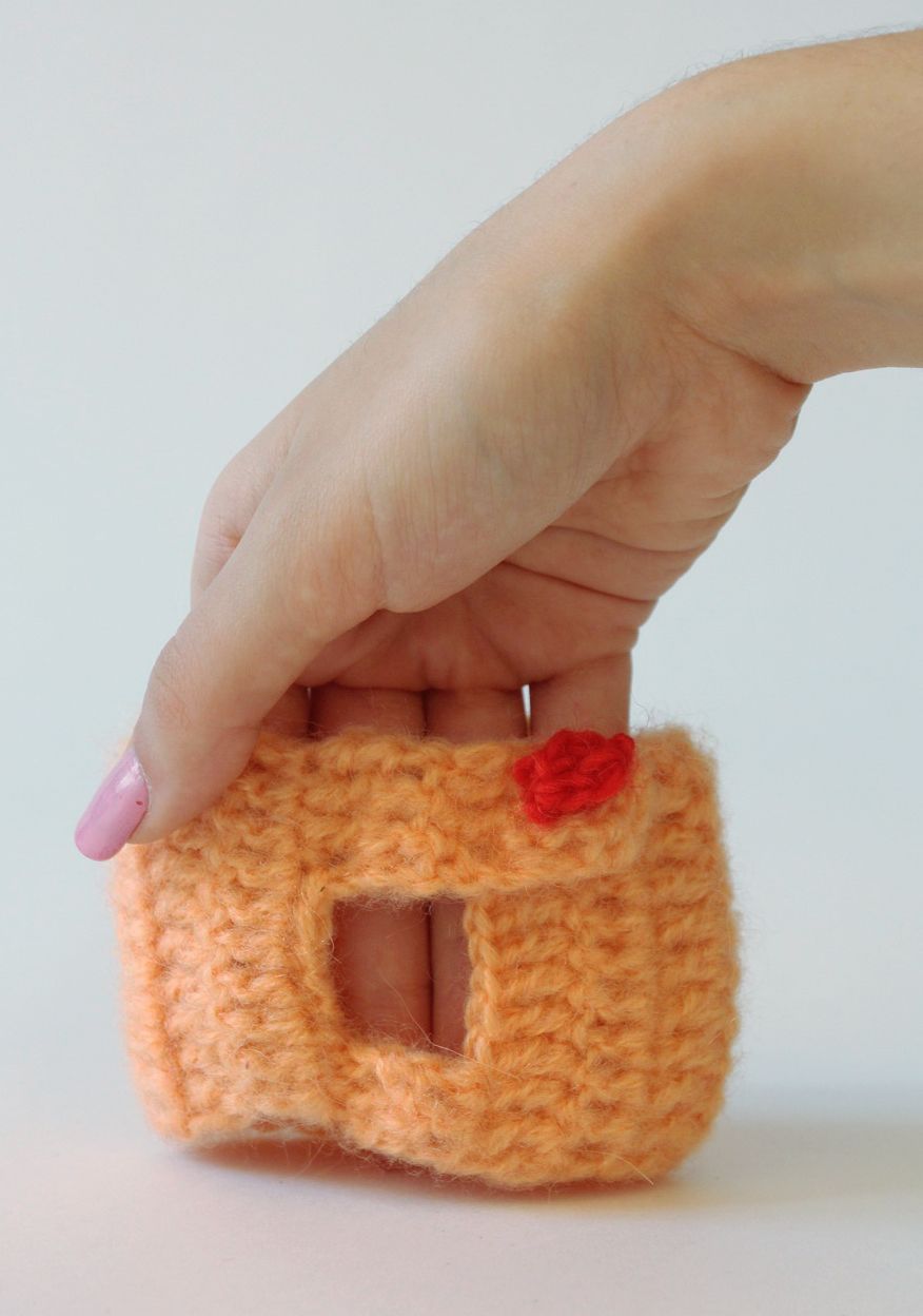 Handmade knitted cup warmer photo 3