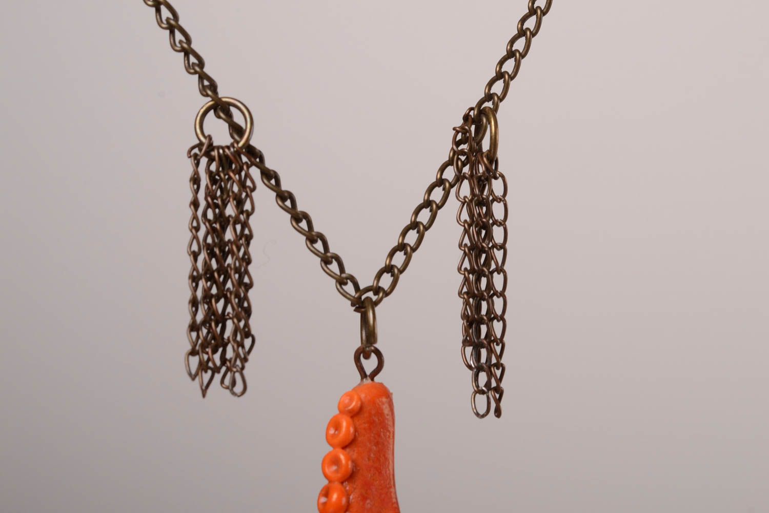 Polymer clay pendant handmade jewelry plastic pendant star   starfish necklace  photo 4