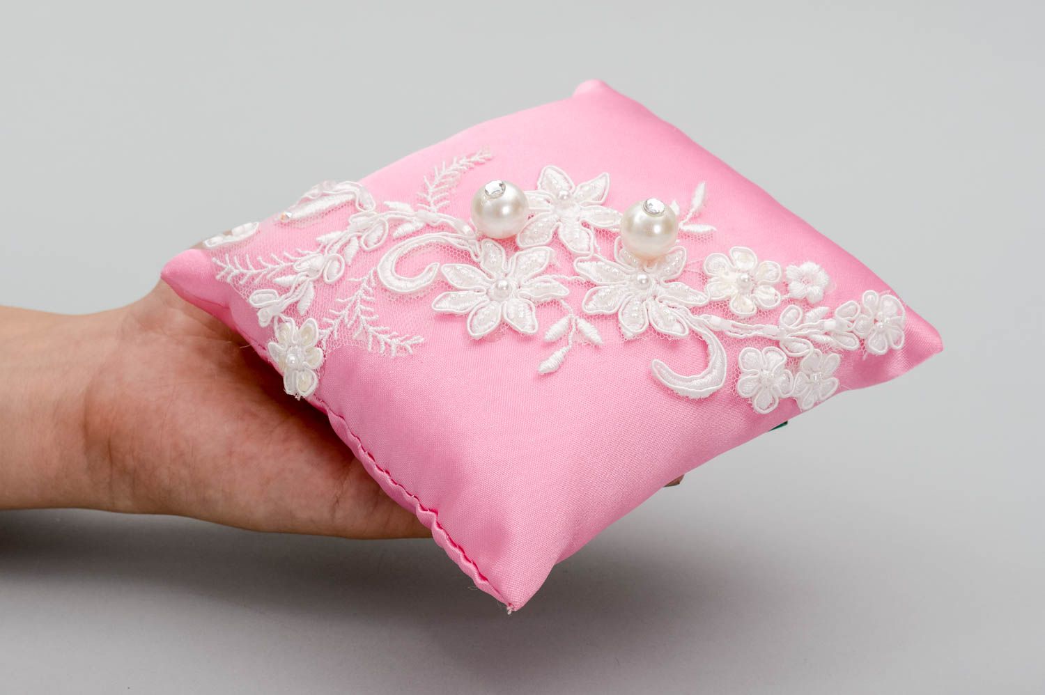 Handmade pillow designer wedding pillow handmade pillow for rings unusual pillow photo 5