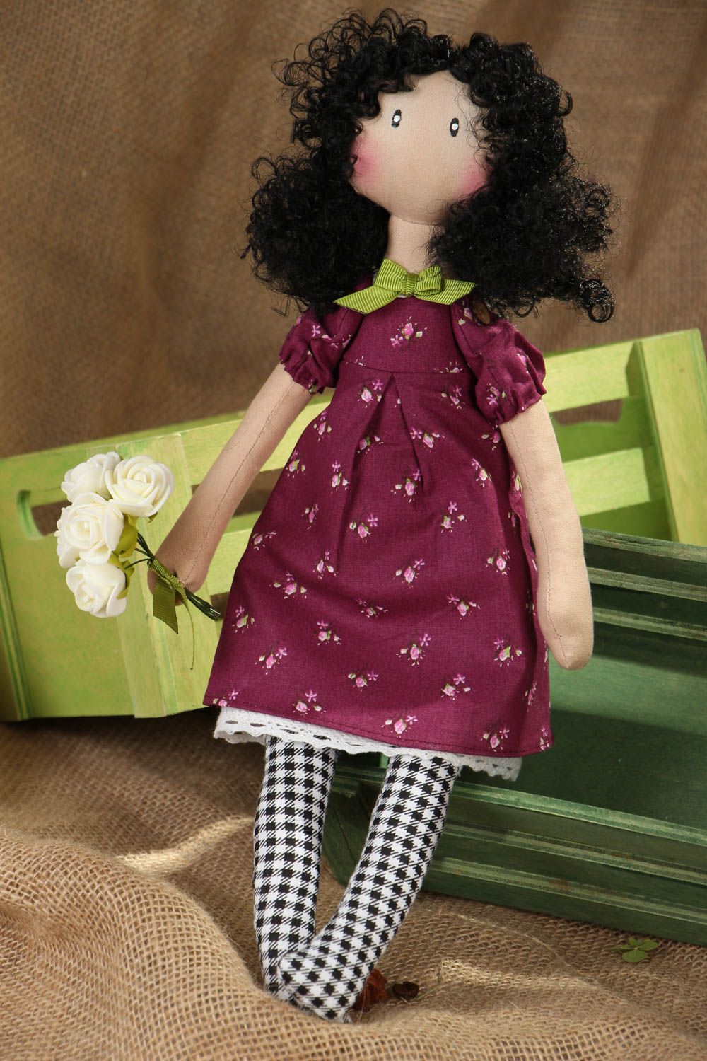 Designer fabric doll photo 5