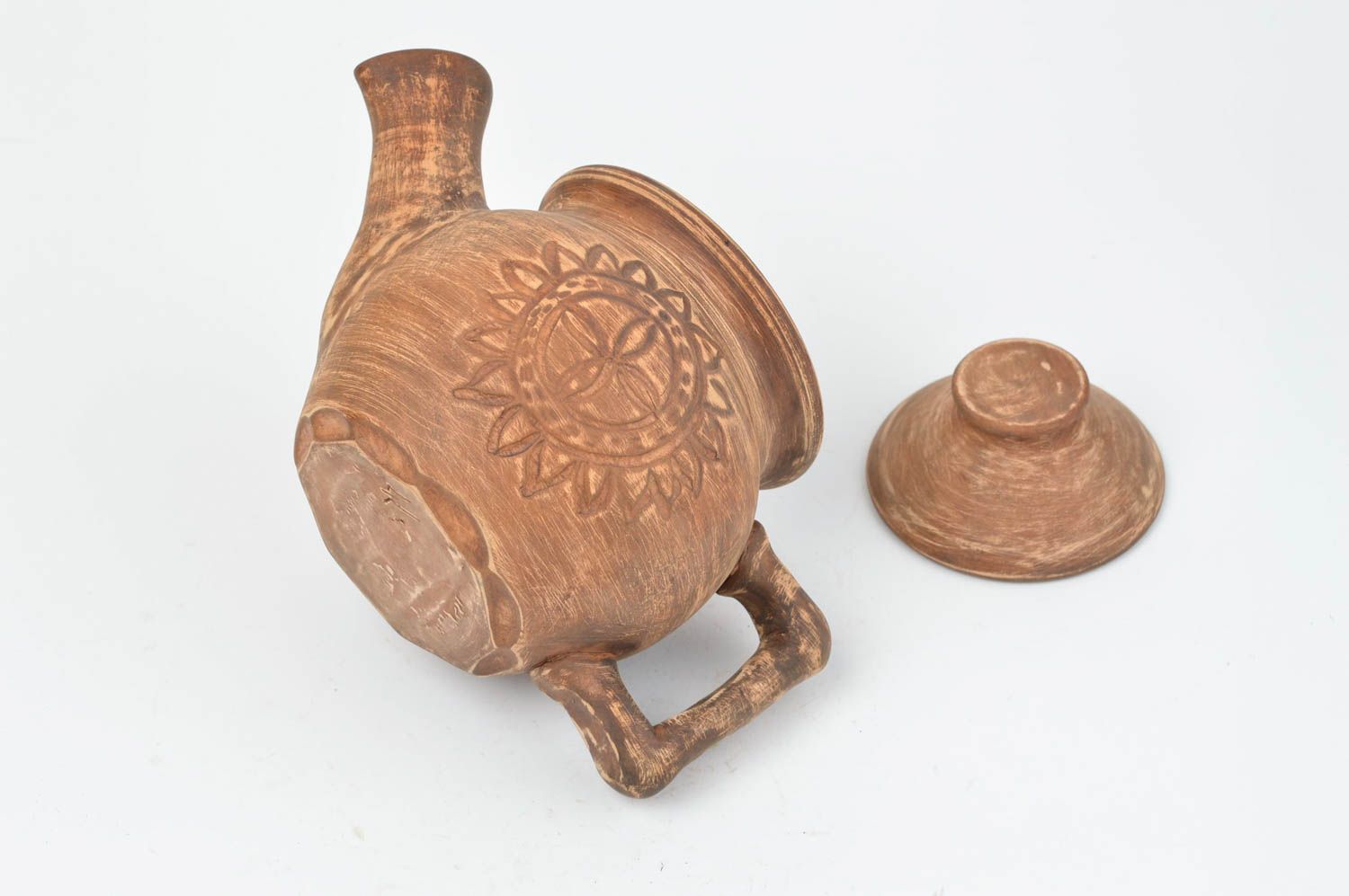 Unusual handmade ceramic teapot designer clay teapot table setting ideas photo 4
