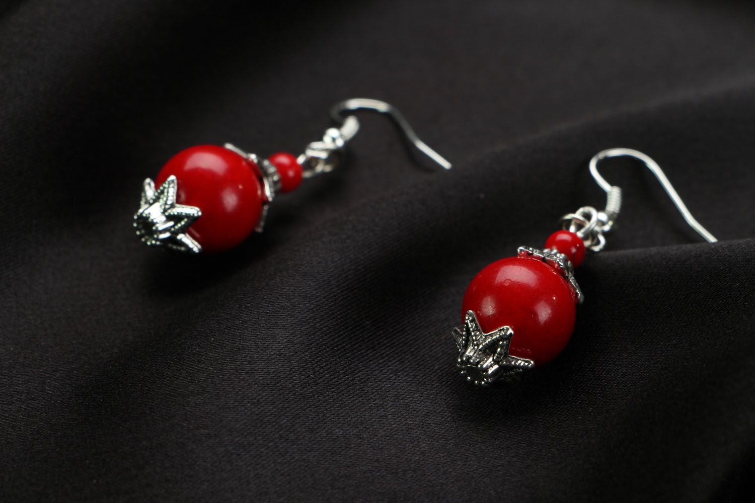 Earrings with coral photo 2