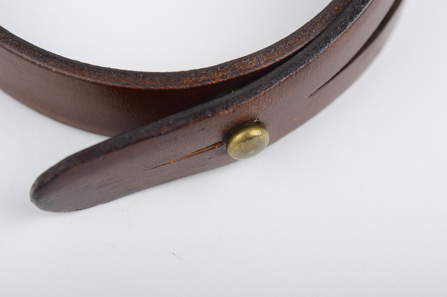 Браслет ручной работы мужской браслет из кожи мужской аксессуар коричневый фото 5