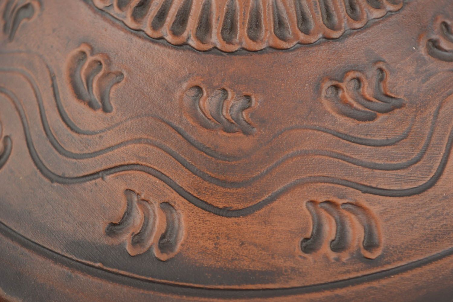 Beautiful homemade clay pot for roasting 3 l designer  photo 2