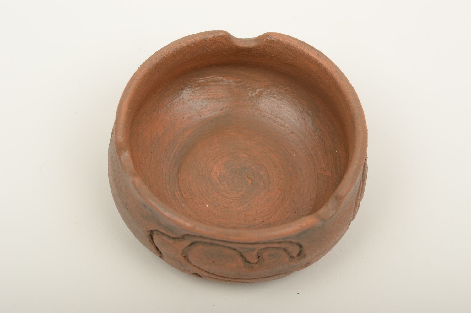 Handmade ceramic ashtray clay ashtray pottery works interior decorating photo 3