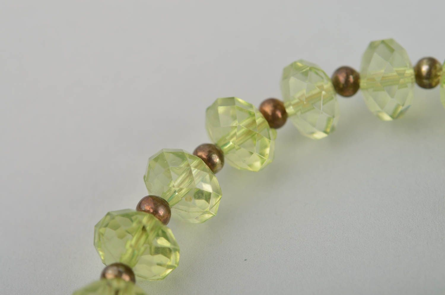 Bracelet perles fantaisie Bijou fait main plastique vert Cadeau pour fille photo 5