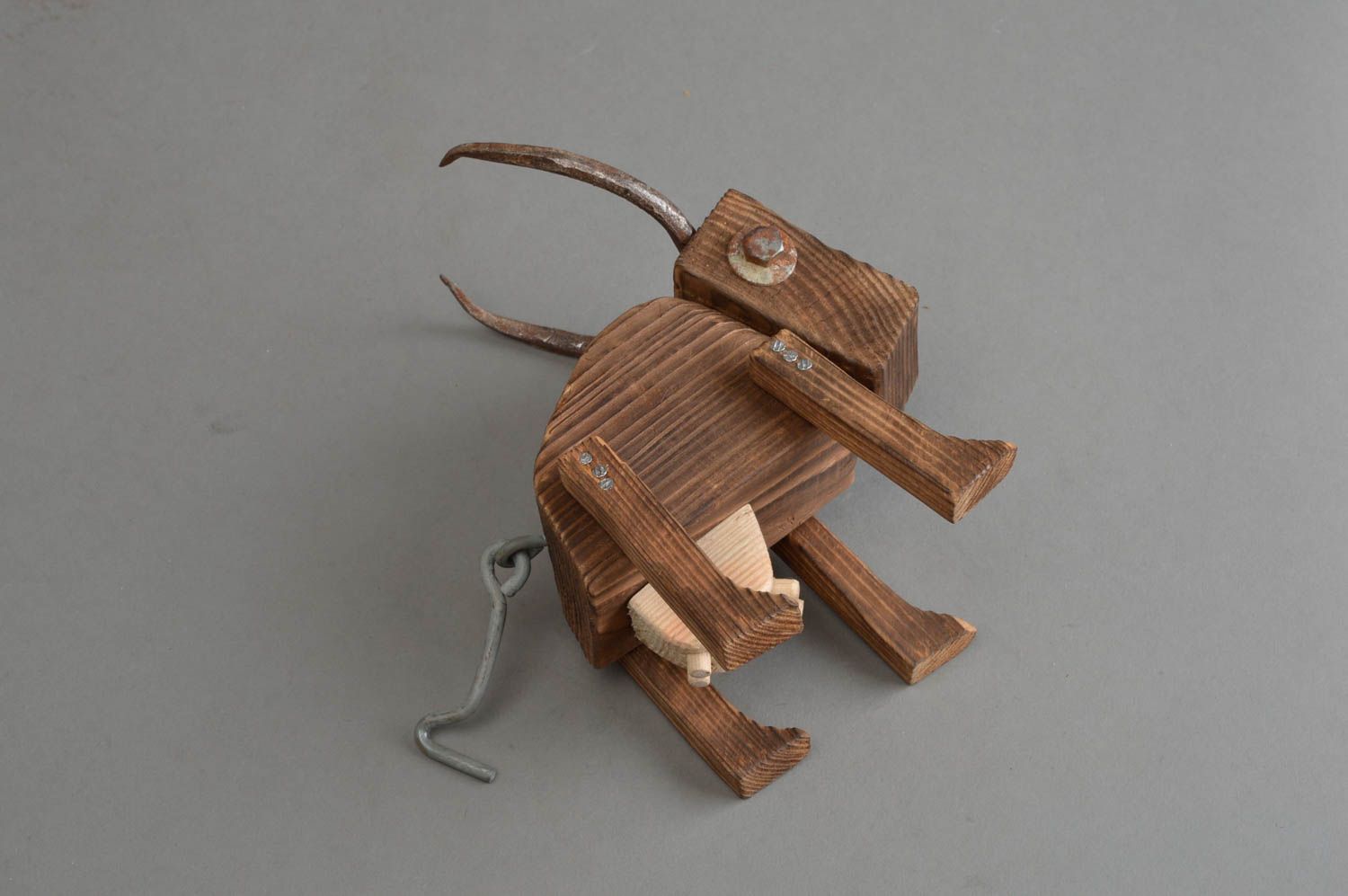 Figura decorativa de madera hecha a mano souvenir original decoración de hogar foto 4