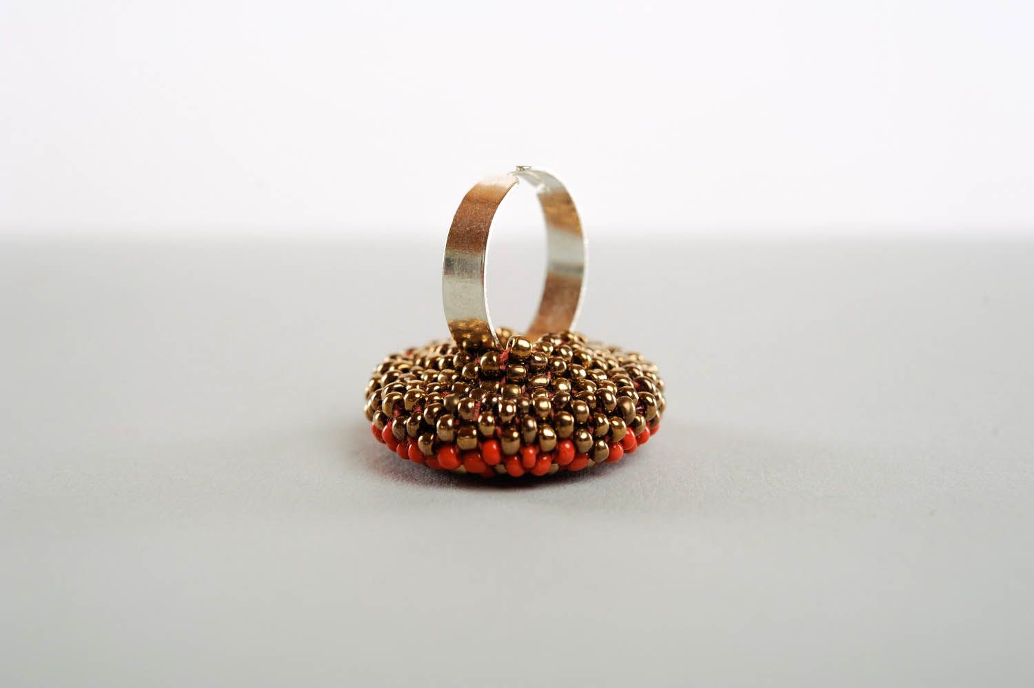 Anello di perline fatto a mano anello di metallo bello accessori originali
 foto 5