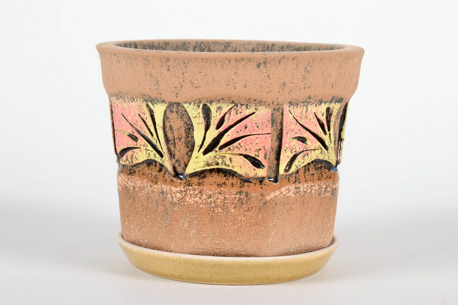 Pot à fleurs fait main céramique 'Octaèdre' photo 2