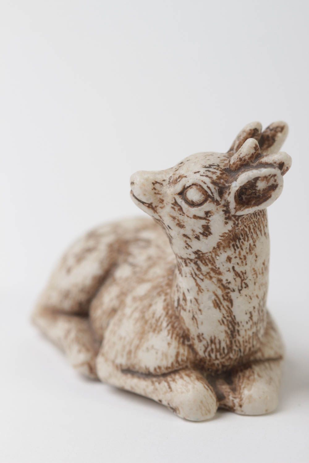 Handmade resin statuette designer deer figurine home interior netsuke photo 2