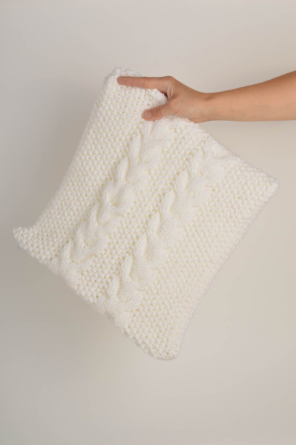 Federa a maglia fatta a mano federa bella biancheria da letto idee regalo foto 5