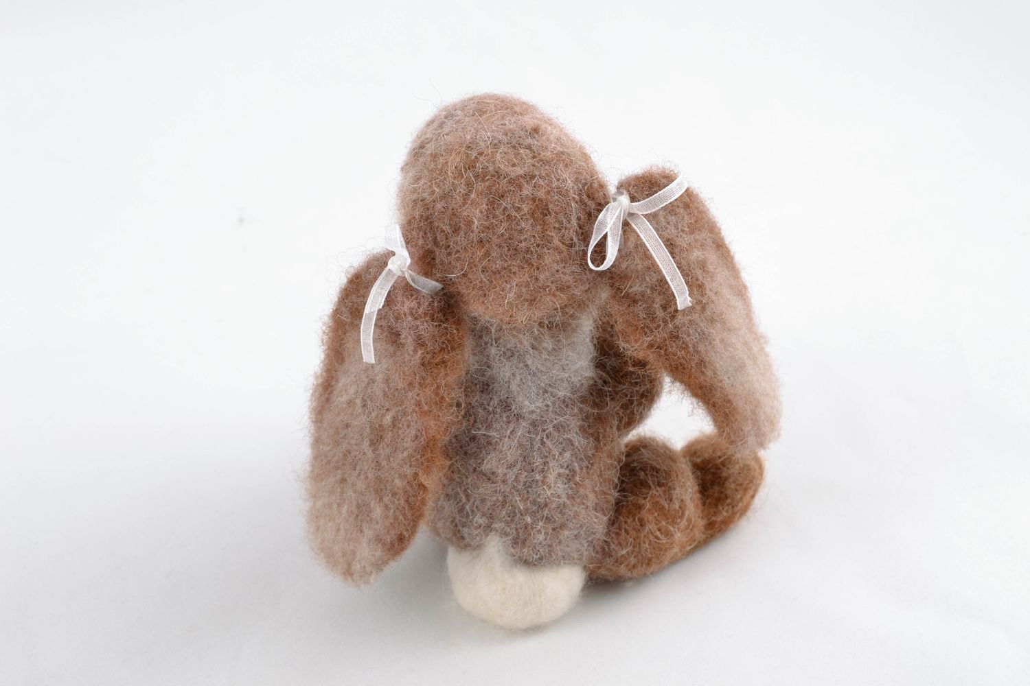 Handmade wool toy for home interior Rabbit photo 2