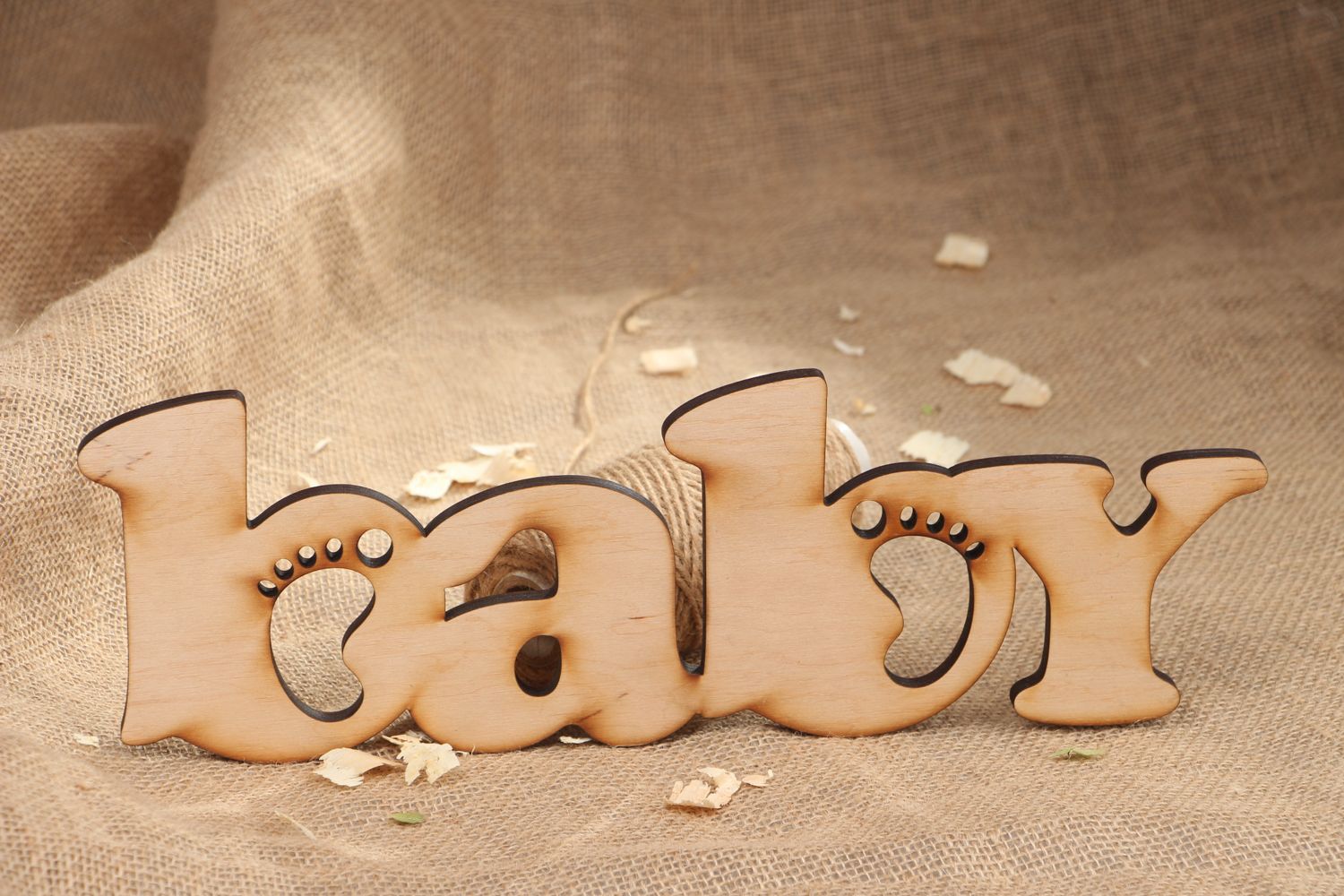 Чипборд надпись из фанеры для декора детской Baby фото 5