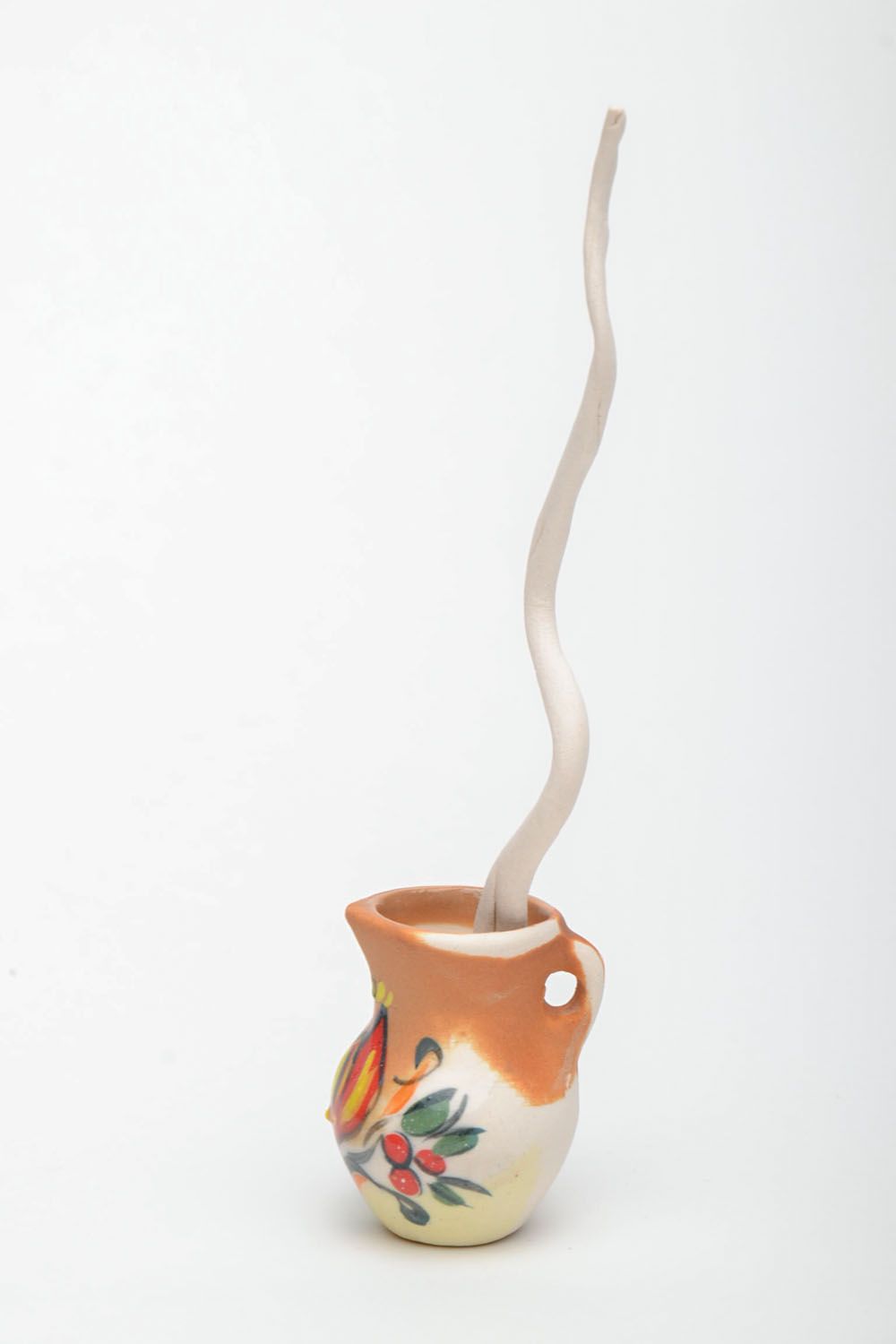 Pique pour pot de fleur en céramique peinte accessoire pour jardin et maison photo 3