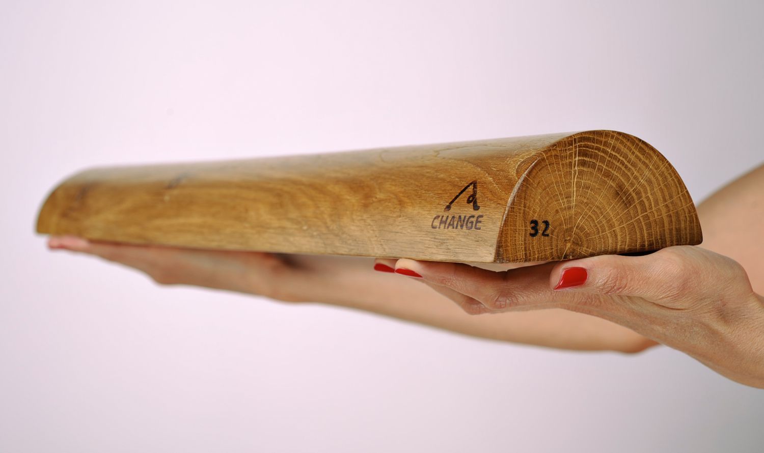 Bloco semicircular de madeira para yoga para apoio acessórios para exercícios de yoga  foto 2