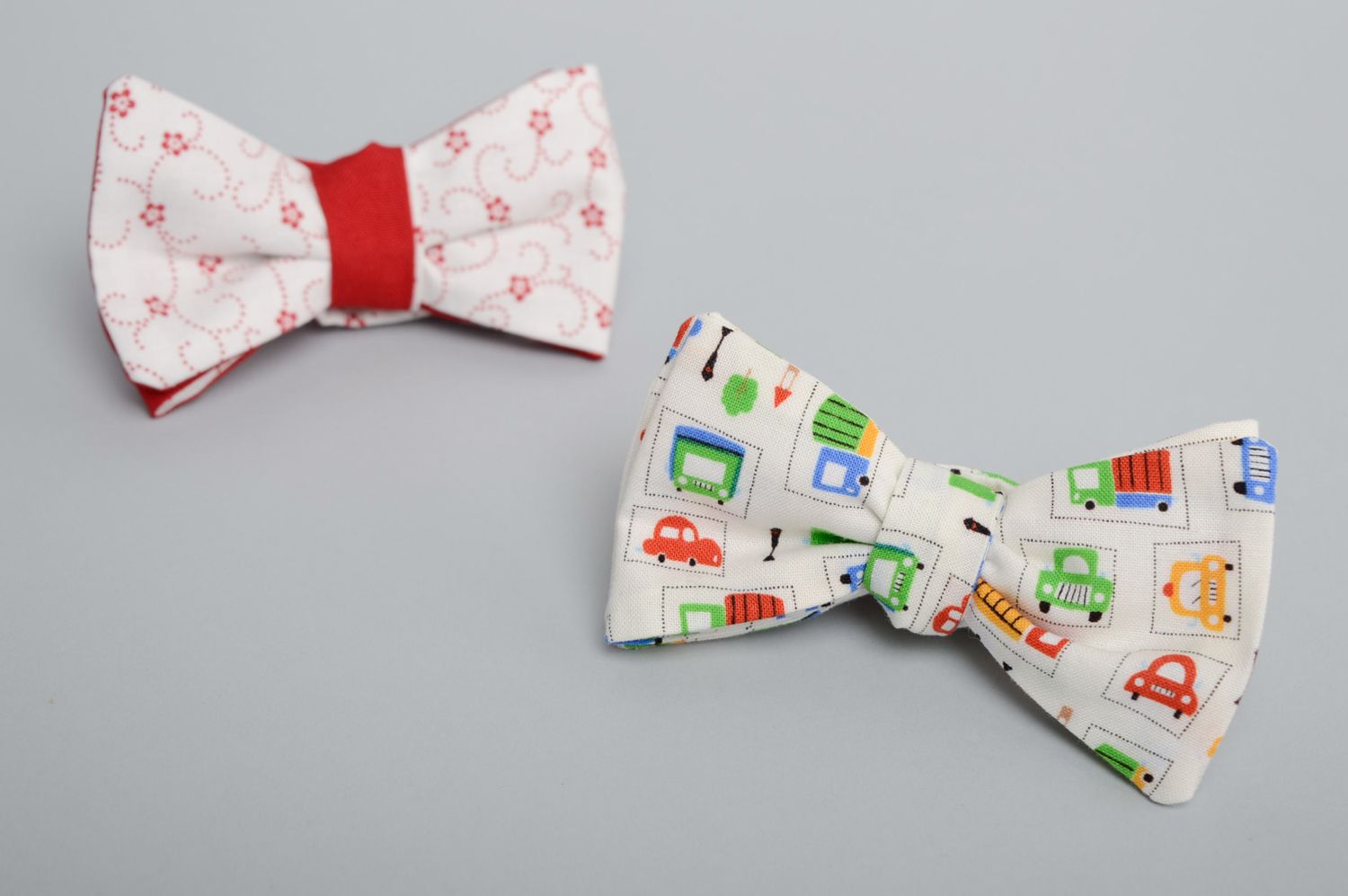 Funny handmade bow tie with print photo 5