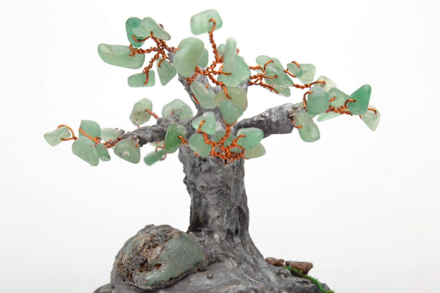 Decorative bonsai tree with greenstone photo 5