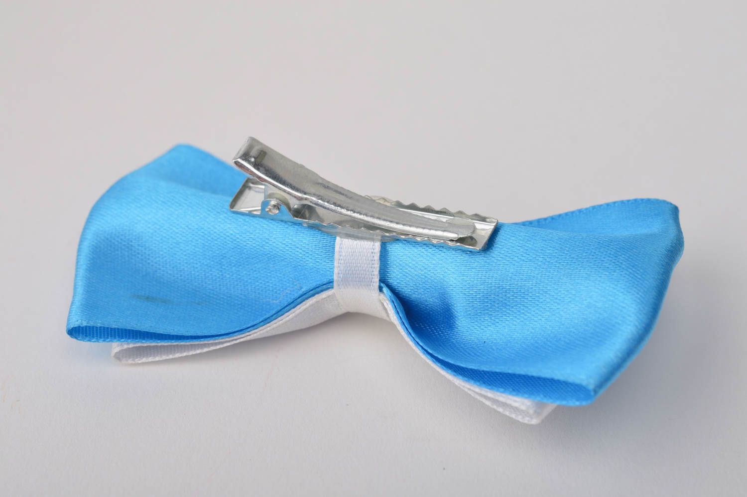 Blau weiße Schleife Haarspange handgemachter Schmuck Accessoires für Mädchen foto 8