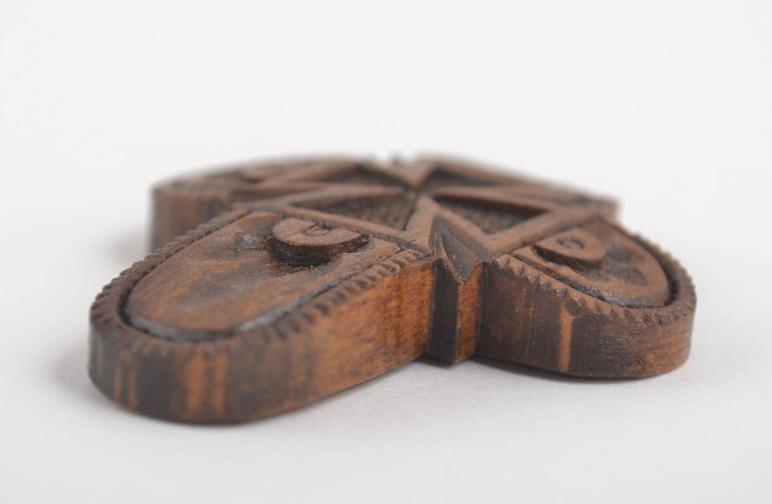 Handmade wooden cross pendant designs wood craft contemporary jewelry photo 3