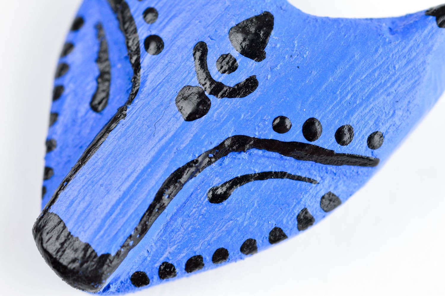 Broche de moda de madera de color azul bisutería artesanal regalo original  foto 5