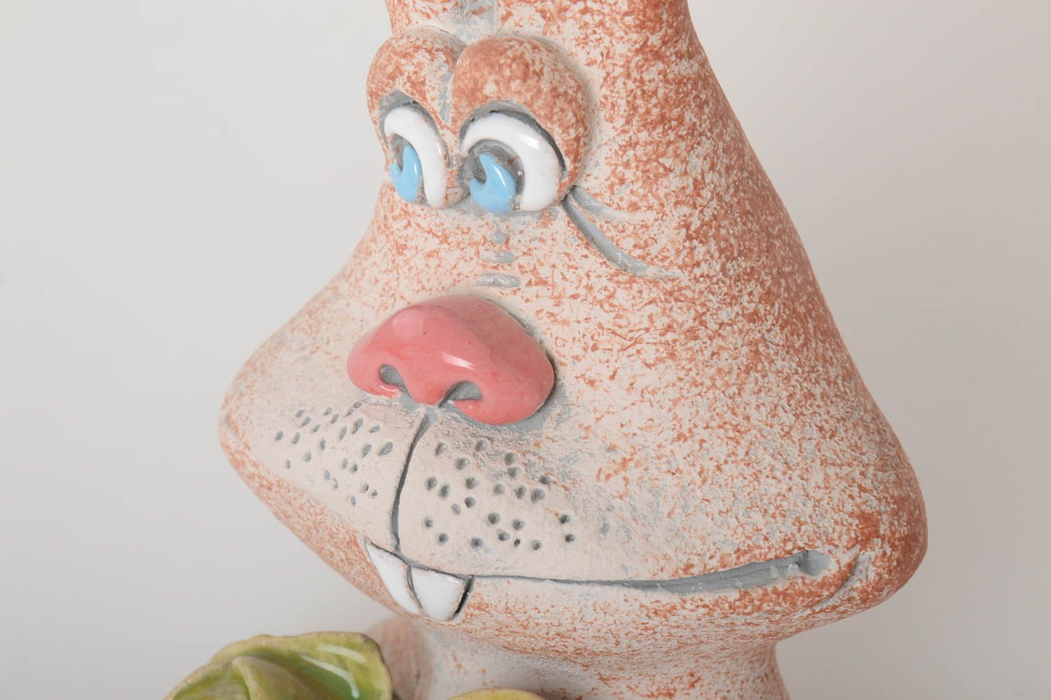 Handmade Deko Element Keramik Spardose Wohnzimmer Deko Geschenk für Kind Hase foto 3