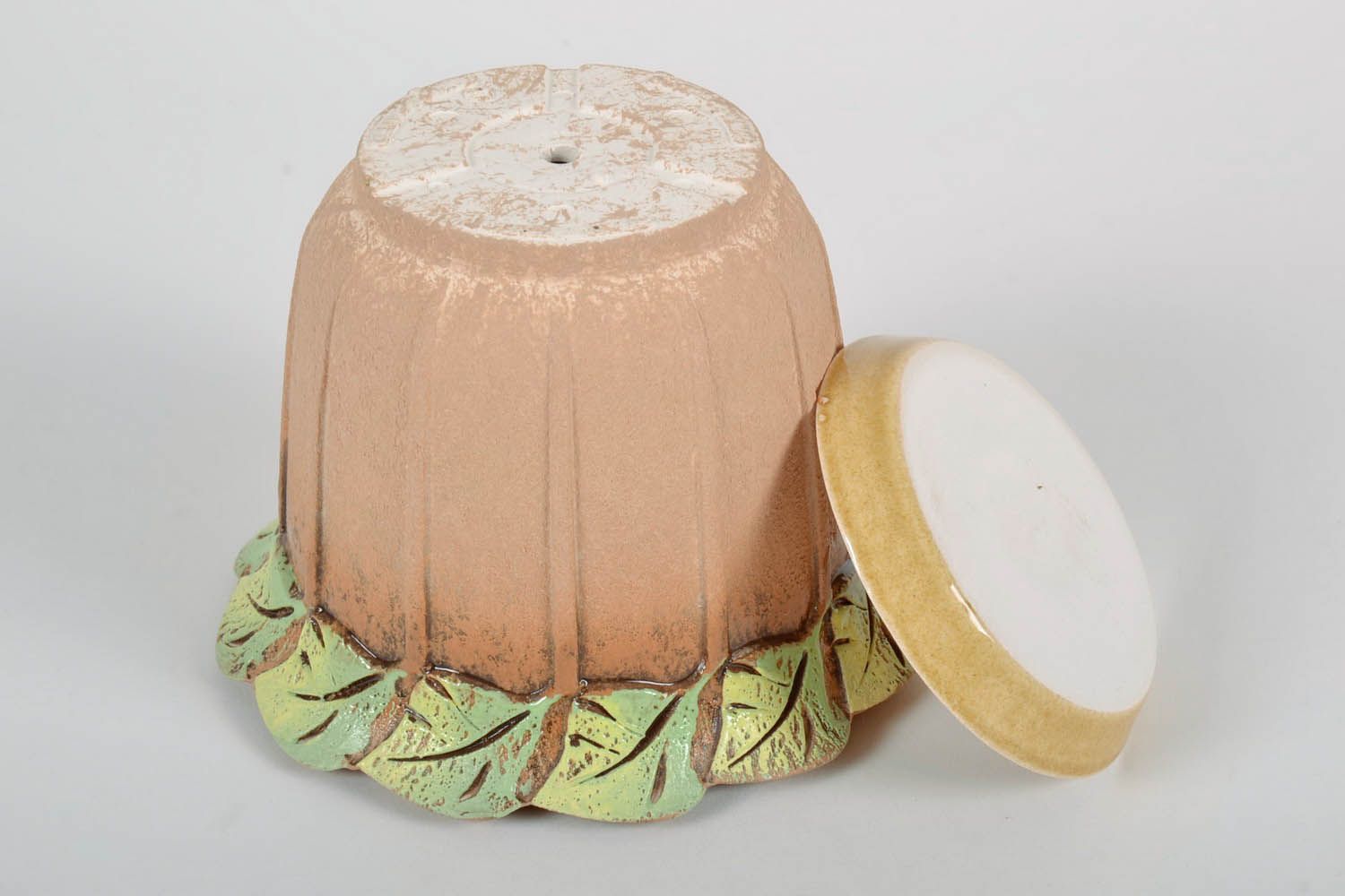 Ceramic pot Leaf photo 4