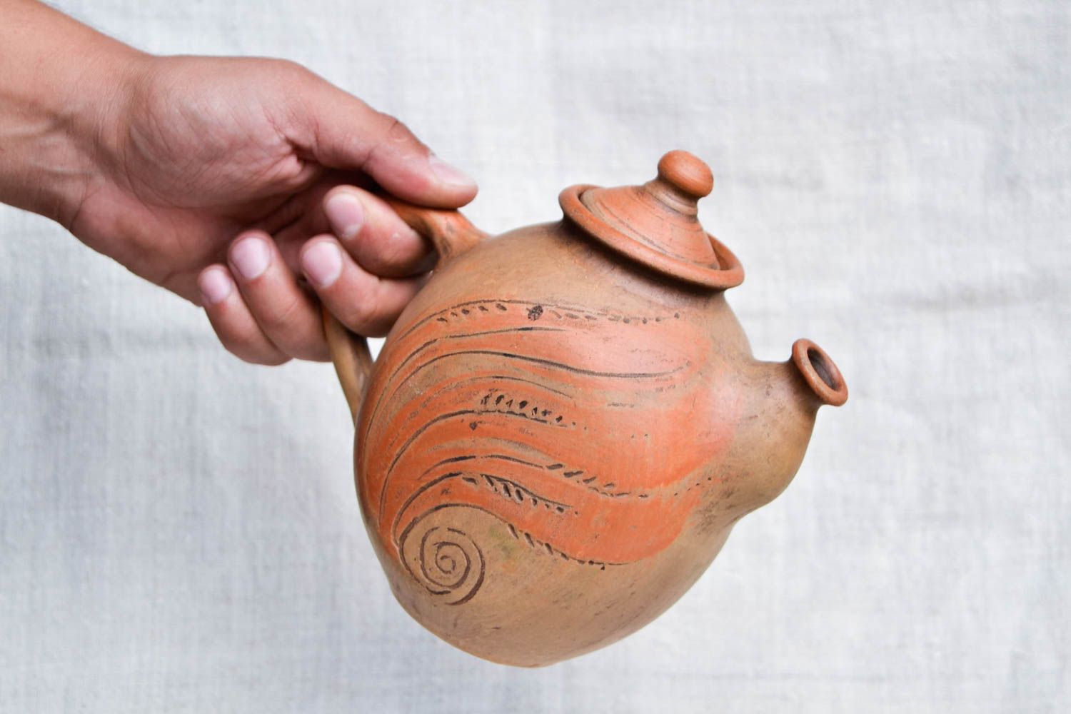 Handmade pottery ceramic teapot clay teapot clay tableware eco friendly dishe photo 5