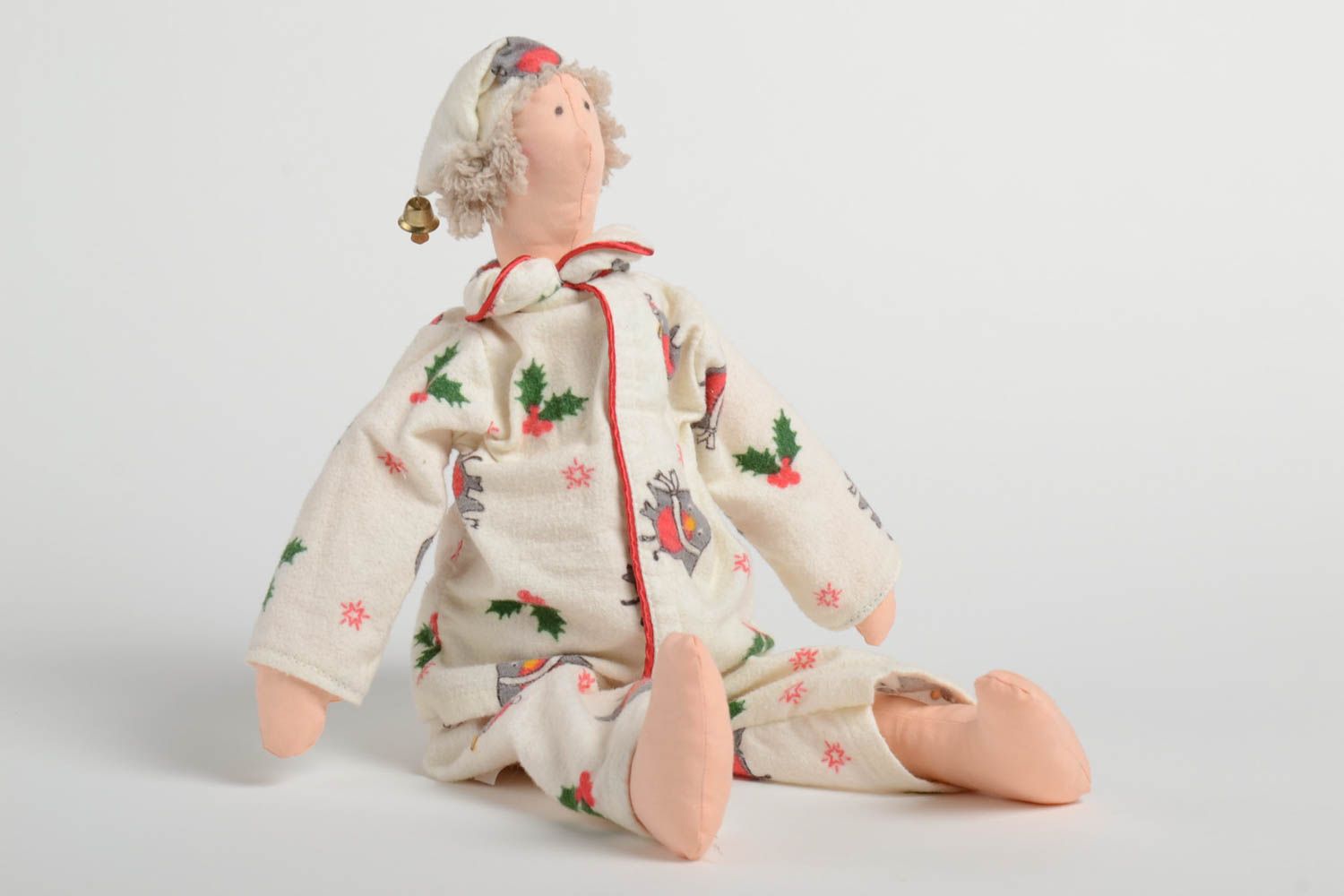 Авторская мягкая кукла ручной работы из хлопка Соня игрушка для дома и детей фото 2