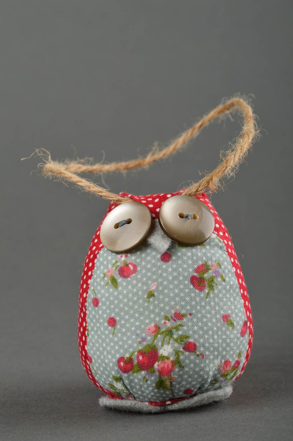 Игрушка ручной работы игрушка сова интересный подарок из ткани красивый фото 2
