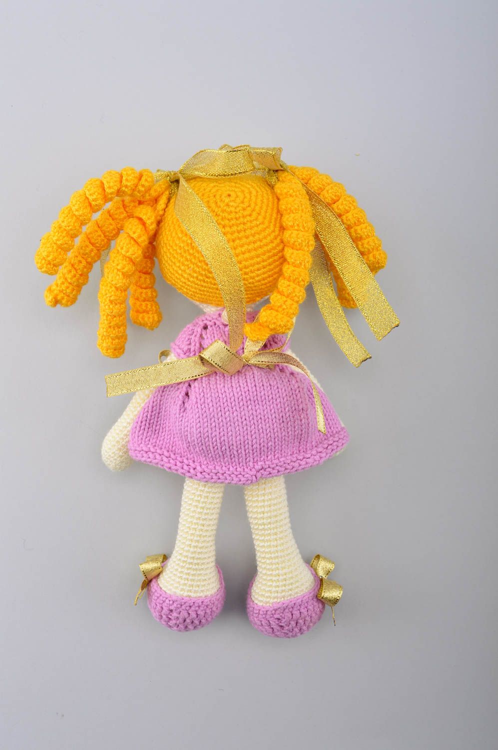 Handmade crochet doll designer doll unusual gift for baby nursery decor photo 3
