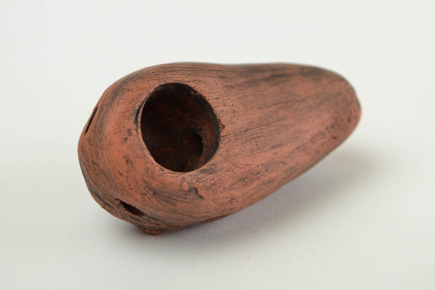 Pipa de arcilla artesanal accesorio para fumador regalo original para hombres foto 5