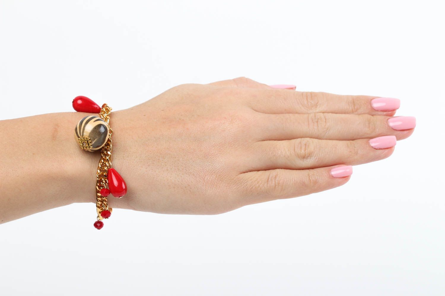 Bracelet fantaisie Bijou fait main Accessoire femme de cristal et agate photo 5