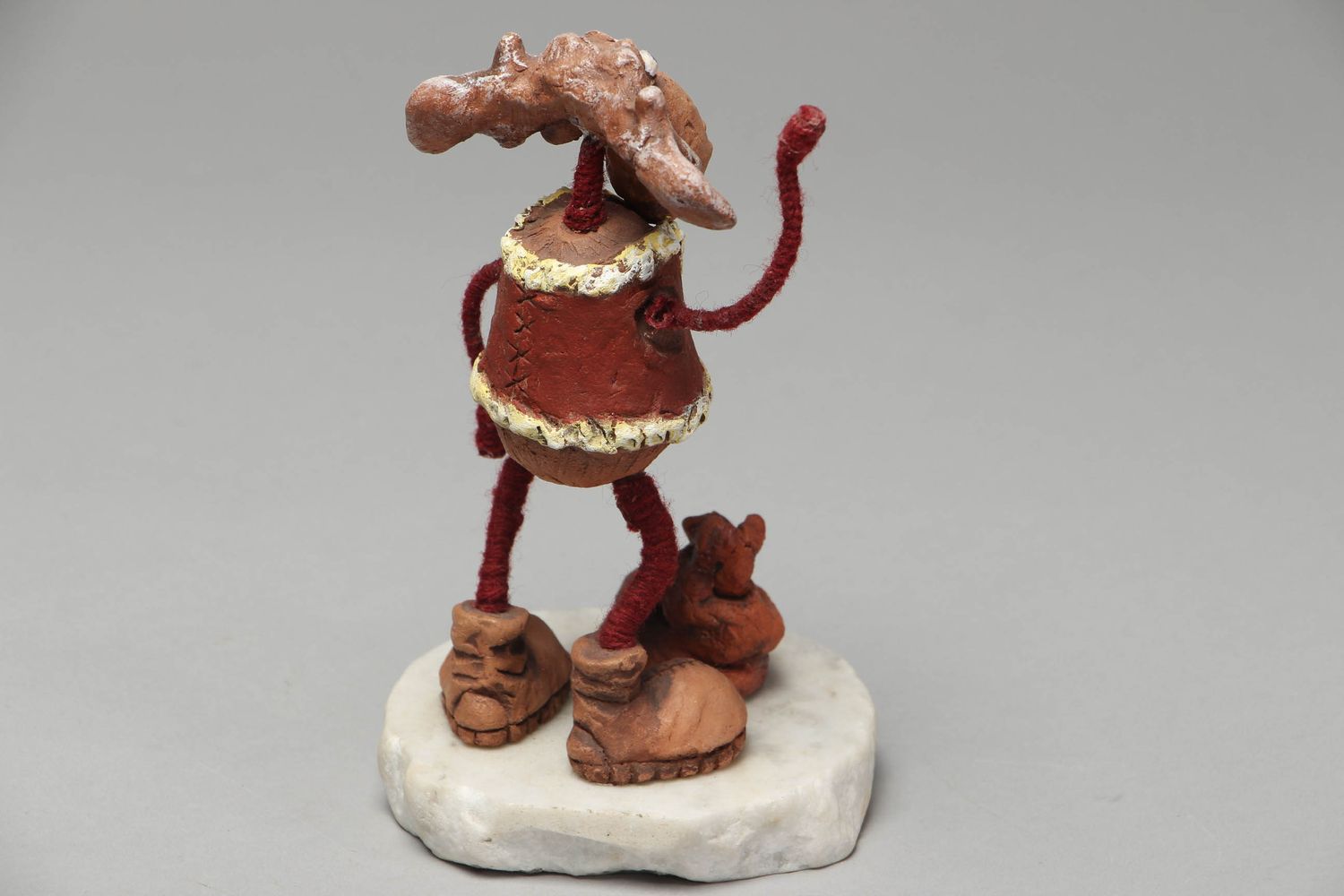Ceramic elk figurine with holder photo 3