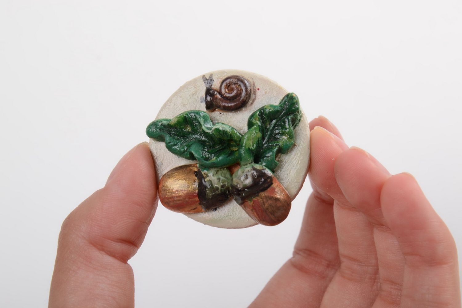 Unusual ceramic fridge magnet stylish home decor cute souvenir made of clay photo 3