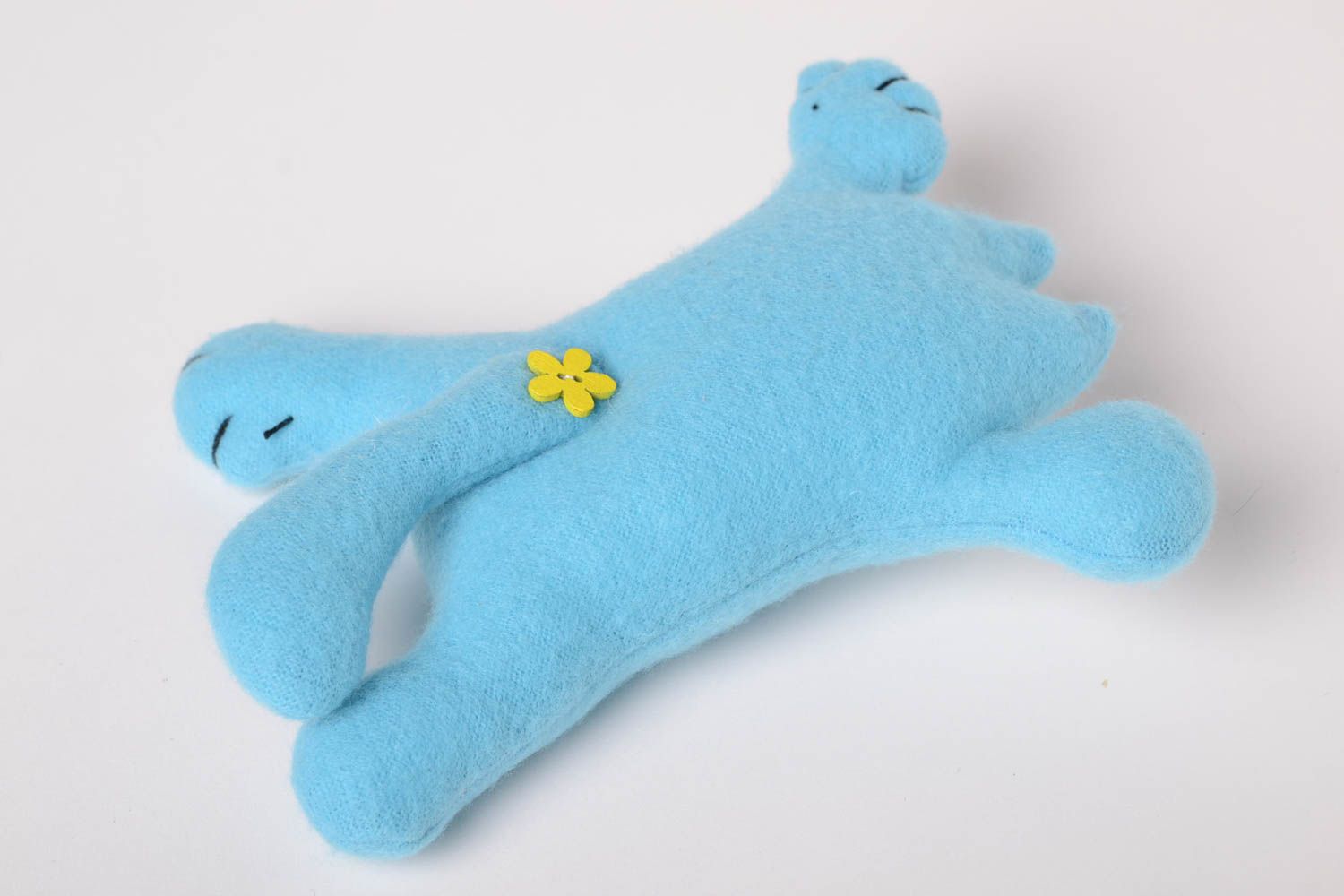 Handmade baby toy fleece handmade toy soft toy cute cat toy toy for kids  photo 5