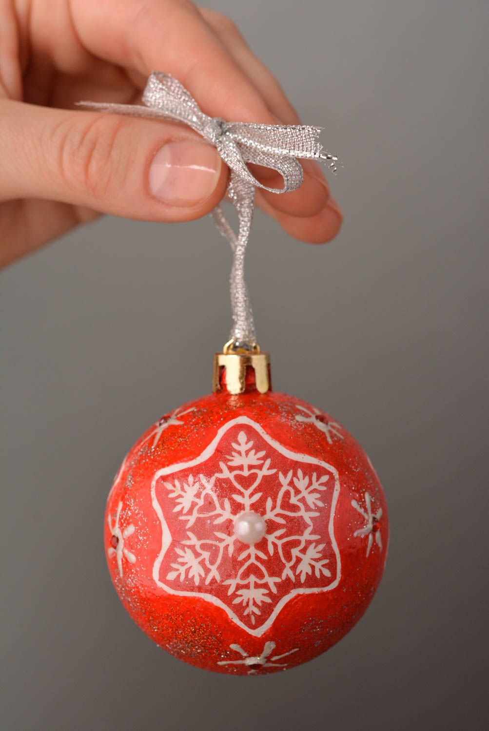 Handmade Christmas tree toy decoupage toys decorative pendant cute tree toy photo 4