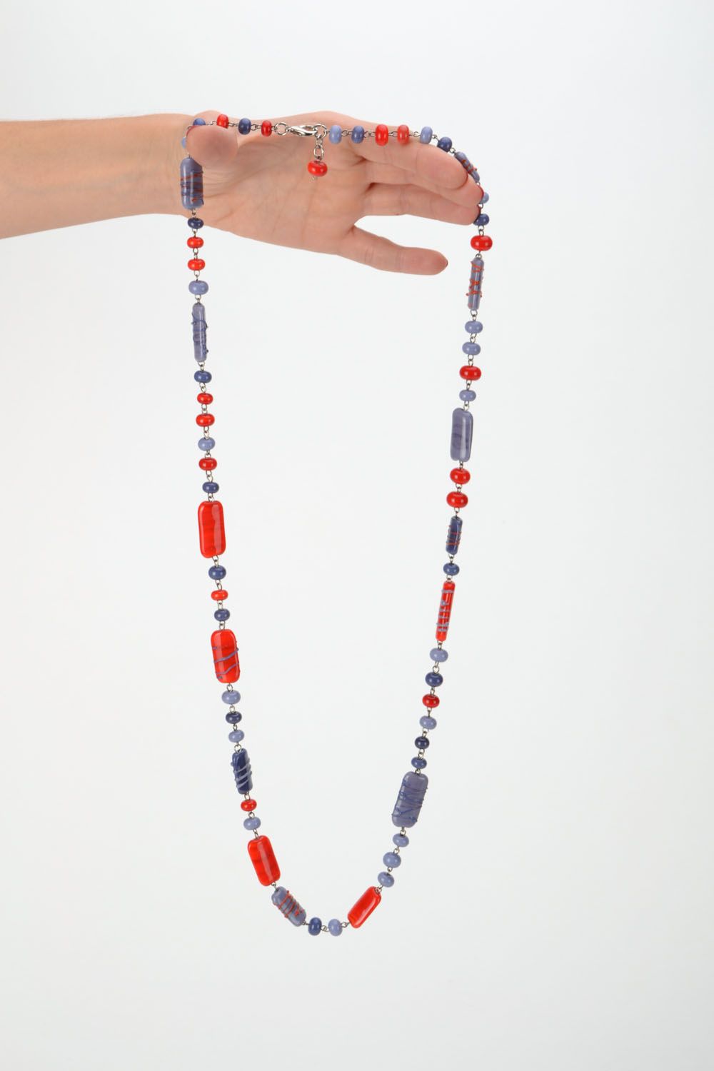 Glass bead necklace photo 2