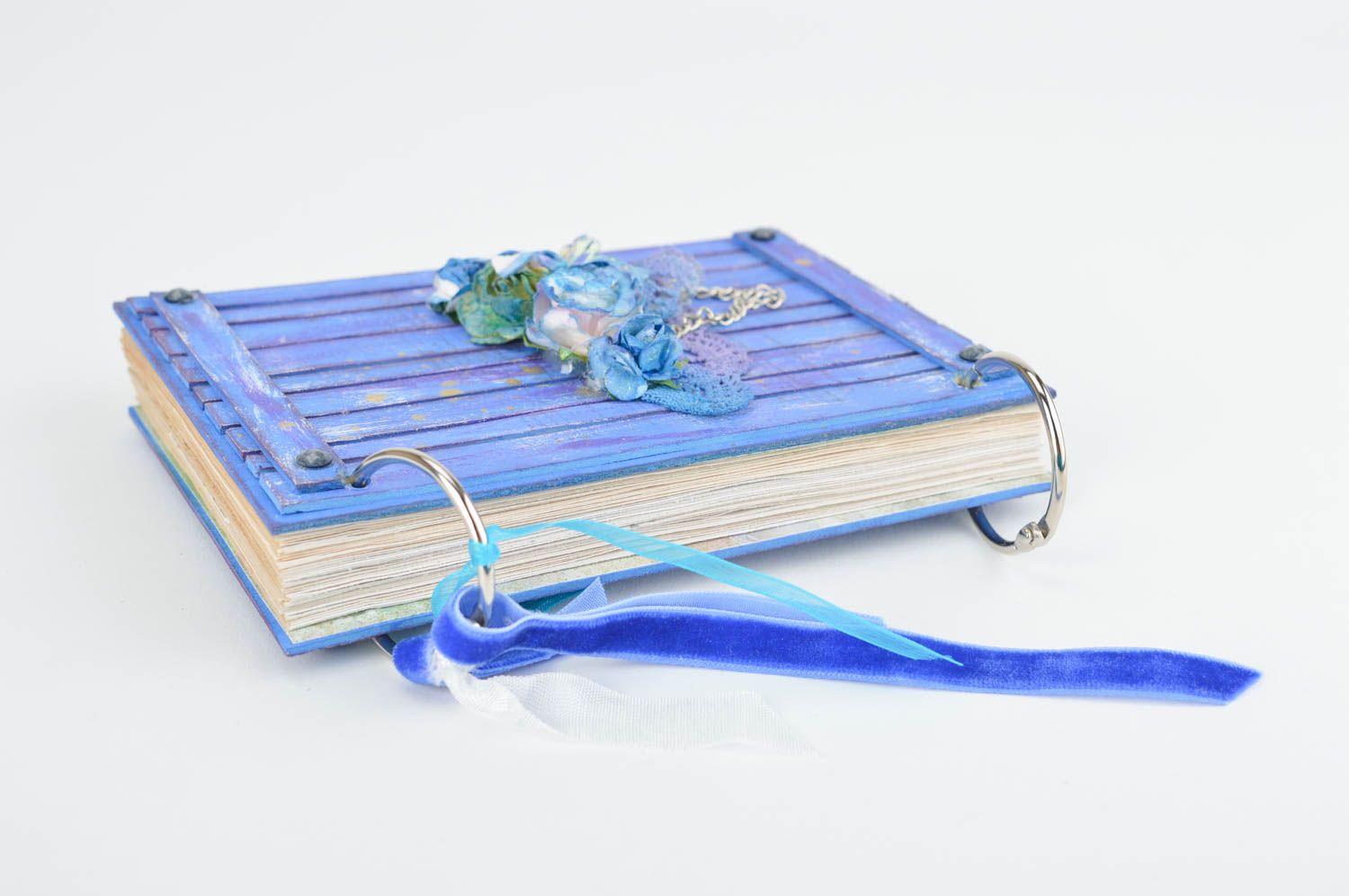 Handmade stylish artbook notebook with flowers designer diary for girls photo 5