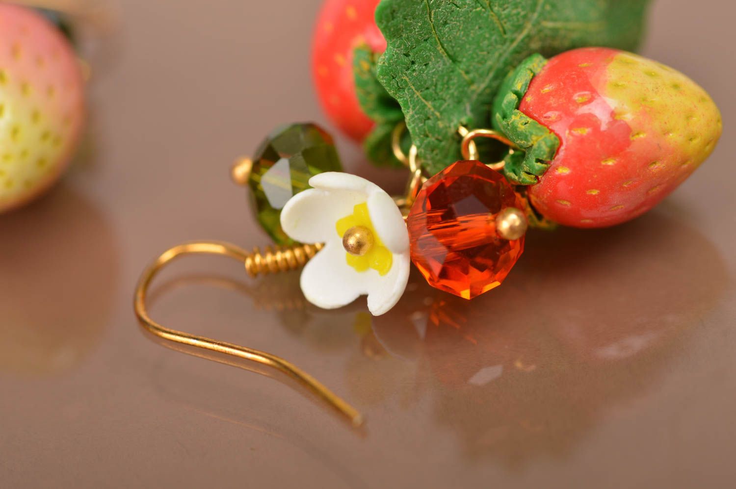 Handmade Ohrringe Modeschmuck Ohrringe Ohrringe Blumen Geschenk für Frauen lang foto 3