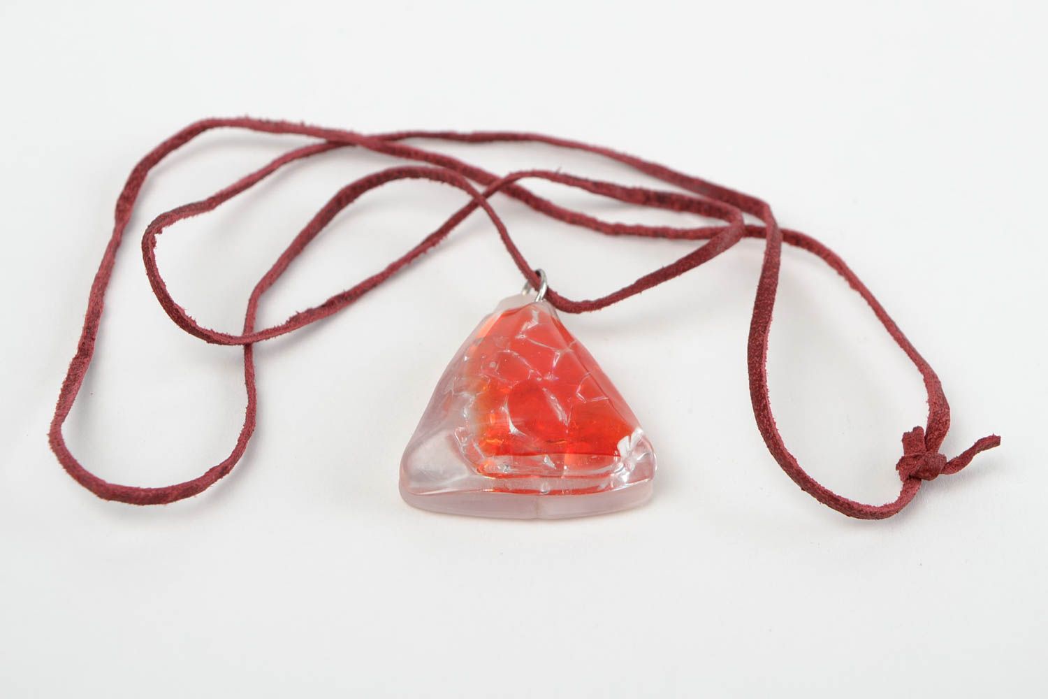 Handmade pendant unusual jewelry glass accessory unusual gift glass pendant photo 4